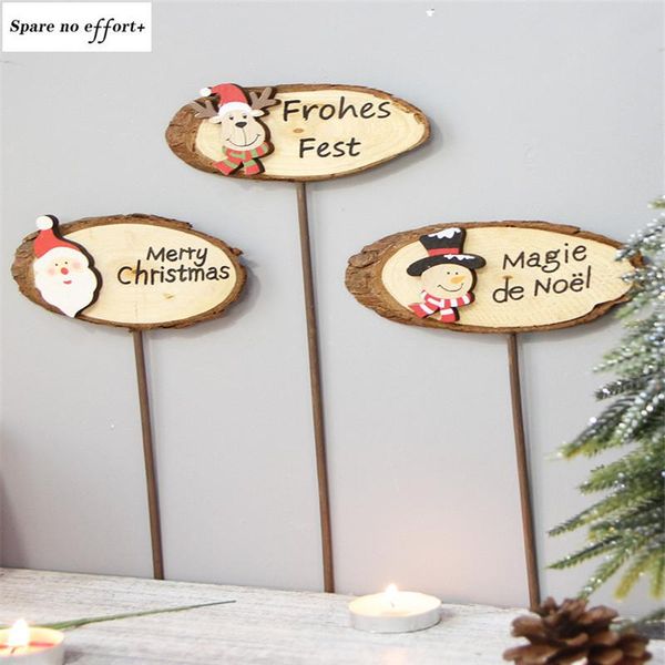 

wooden christmas ornaments merry christmas decor for home navidad cristmas decor xmas gifts happy new year tree decorations