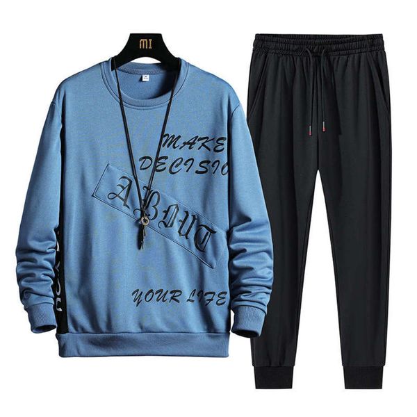 

men's 2020 new spring and korean autumn sportswear trend with cool casual suit, Gray