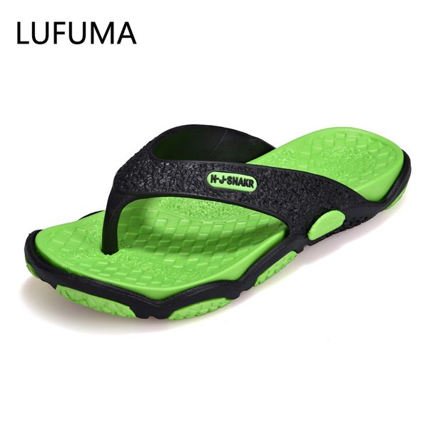 

2019 summer men's flip flop slippers fashion patchwork outdoor male slippers massage bathroom flip flops men beach slippers q0108, Black