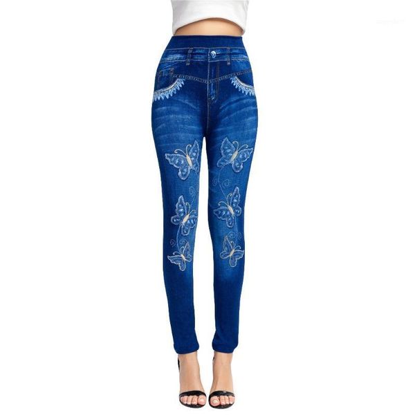 

elastic jeans for women, tight-fitting casual jeans in black and blue with a high waist at the buttons, street butterfly1, Black;white