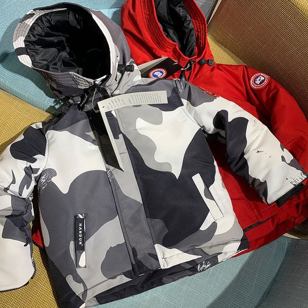 

boy's down jacket 2020 new foreign style: 12-15 years old students' short style 10 children's 8 camouflage coat fashion, Blue;gray