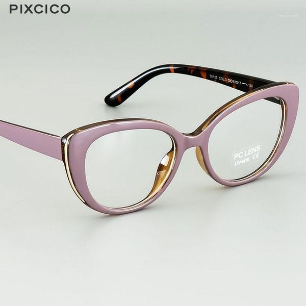 

fashion sunglasses frames pixcico 45677 cat eye glasses women optical computer glasses1, Black