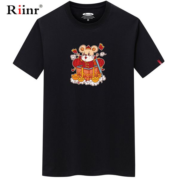 

riinr fashion brand men's 2020 summer short sleeve male hip hop streetwear s plus size 6xl sport hooded sweatshirt hoodie men t shirt