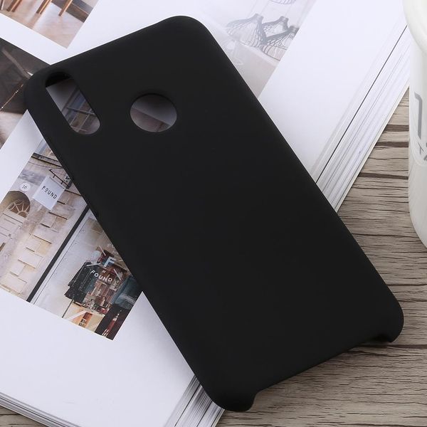 

solid color full coverage liquid silicone back case for huawei honor 8c
