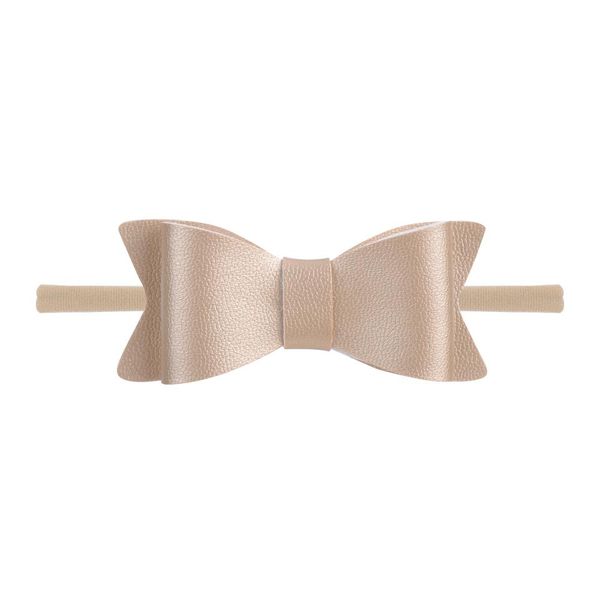 

20 colors 1piece solid glitter/pu bowknot with elastic hair bands for cute girls kids baby headband headwear hair accessories q sqclfi