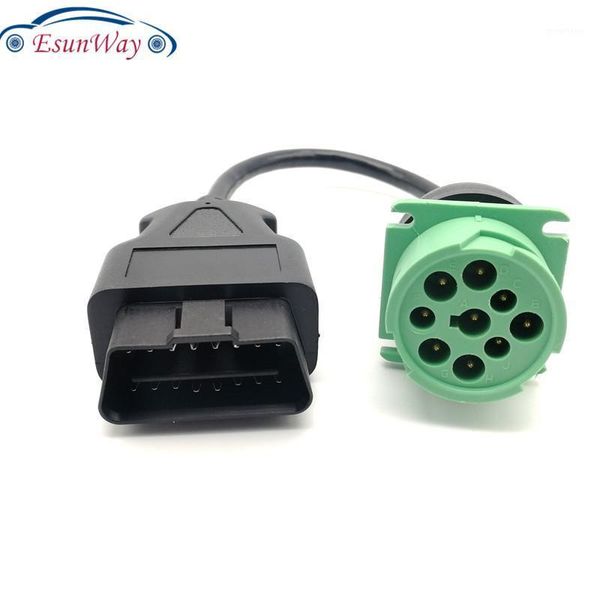 

truck obd1 to obd2 cable adapter converter cable j1939 9pin male car diagnostic tool to obd2 16pin male1