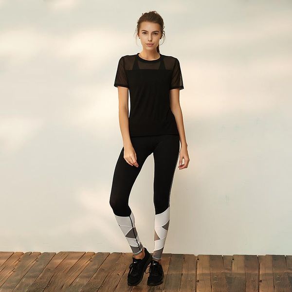 

yoga outfits tight elastic force fitness leggings sweatpants run training trousers contrast stitching design pants women pant, White;red