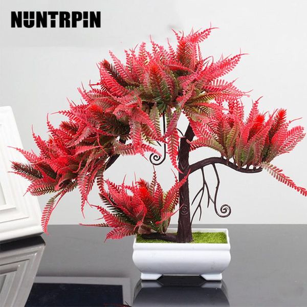 

artificial green plants bonsai simulation plastic small tree pot plant potted ornaments for home office garden decoration