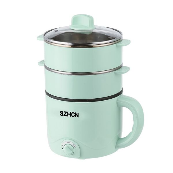 

220v mini multi-function electric cooking machine household single/double layer pot multi electric rice cooker non-stick pan free