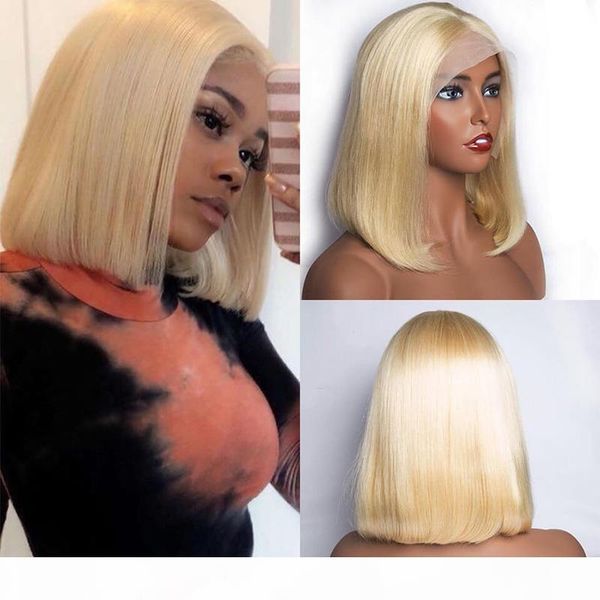 

613 bob human hair transparent lace front wigs with peruvian malaysian brazilian hair silky straight glueless full lace short bob wigs, Black;brown