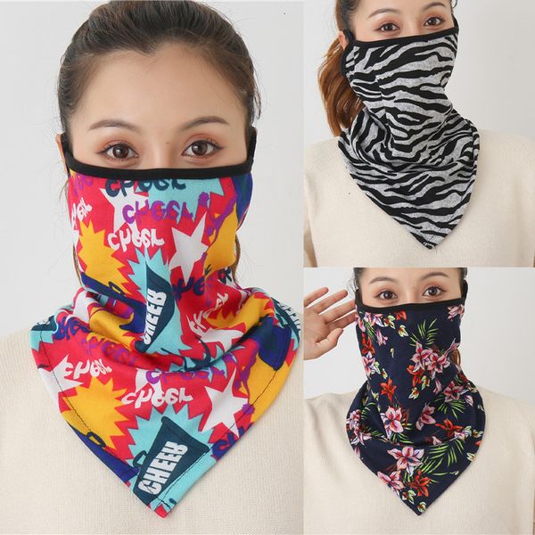 

female women mask print spring face scarf winter bandana designer warm foulard cotton soft neck scarves ring wraps cover 2020