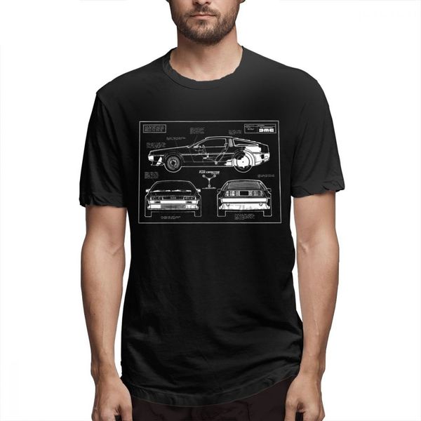 

back to the future delorean blueprint тройники ретро мальчик повседневный custom 100% хлопок camiseta для мальчика спорт толстовка с капюшон