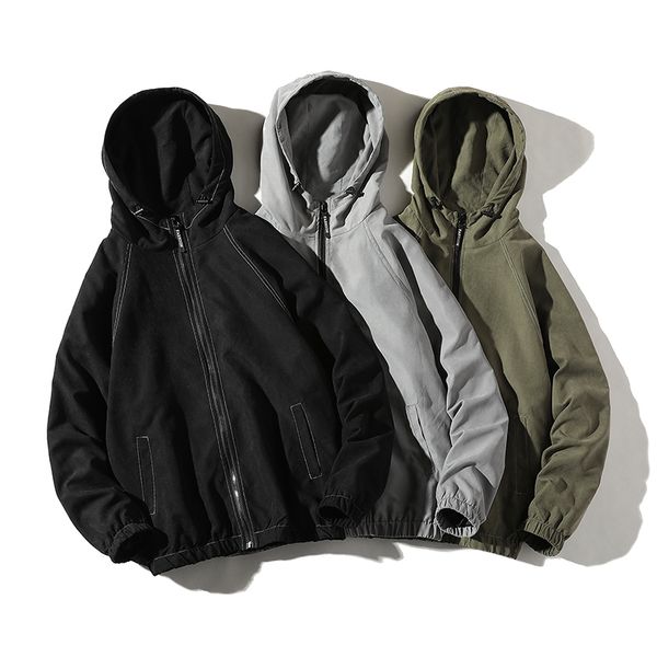 

men's casual waterproof 2020 spring autumn windbreaker bomber jacket male hip hop streetwear windproof hooded coat