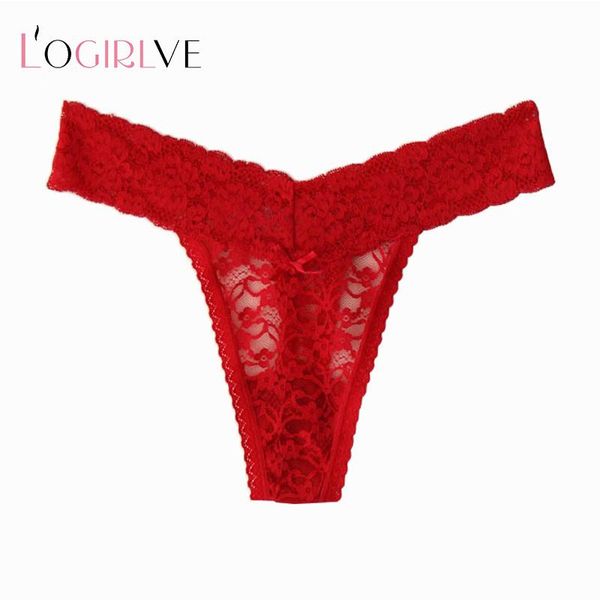 

women's panties logirlve breathable 6 colors underwear temptation lace mid-to-low-waist ladies bow-dot hollow out briefs wholesale from, Black;pink
