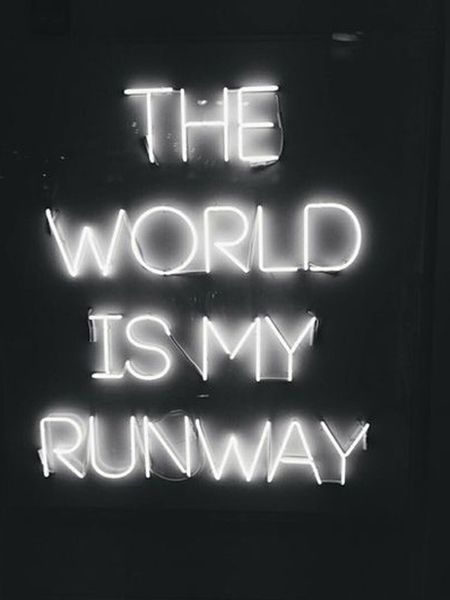 

neon sign for the world is my runway real glass tubes lamp beer home lamp resterant light advertise custom design handmade light