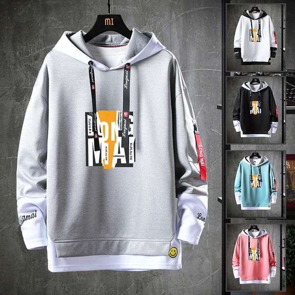 

с капюшоном мужской тенденции весной и осенью hoodie пуловера hoodie2020 нового студент пуловер досуг спорт hoodie развесных мужских пальто, Black