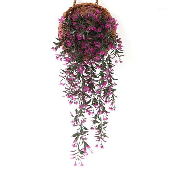 

decorative flowers & wreaths artificial wall mounted basket hanging plant pots wicker 78cm1