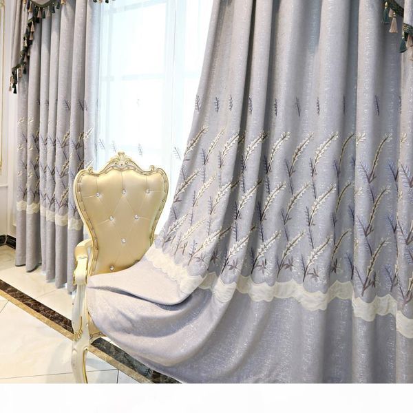 

modern curtains for living dining room bedroom simple european style embroidered curtains tulle snow fabric customized