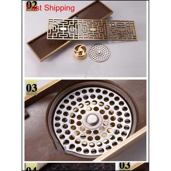 

antique brass square floor drain bathroom linear shower floor european drain wire strainer art carved cover w jllzxp home003