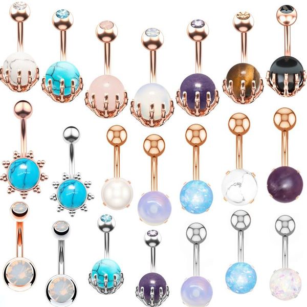 

12pc кристалл пирсинг пупка кольцо 14g хирургическая сталь opal живота бар sexy пирсинг пупка бар cute живота кольцо navel ювелирные изделия, Slivery;golden