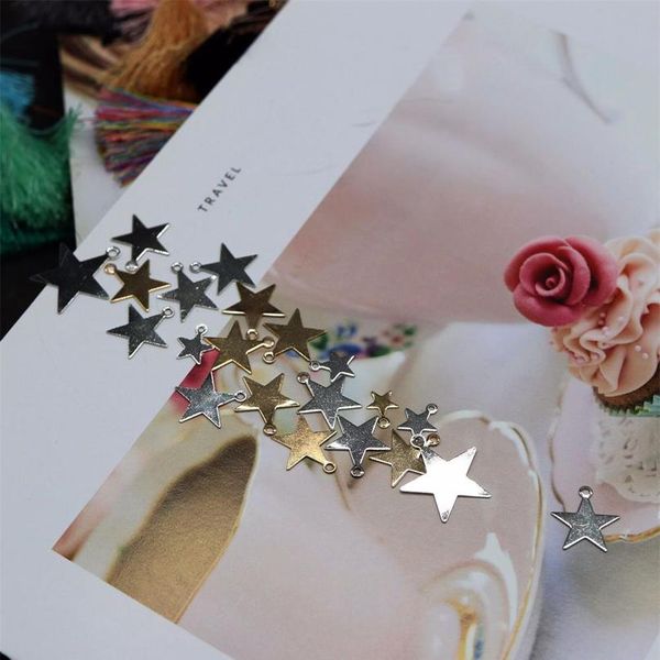 

40 pcs/bag cooper (not iron) five-point star craft charms diy necklace earring bracelet charms jewelry findings diy acc bbyfuc