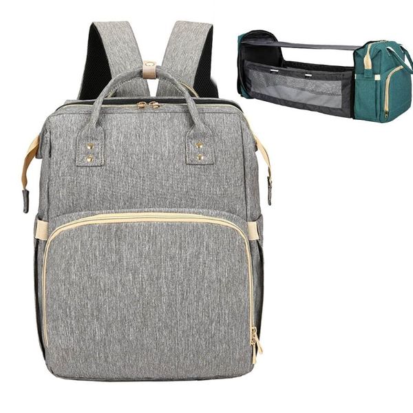 

baby nappy changing bag portable folding crib diaper backpack stroller straps 6xda