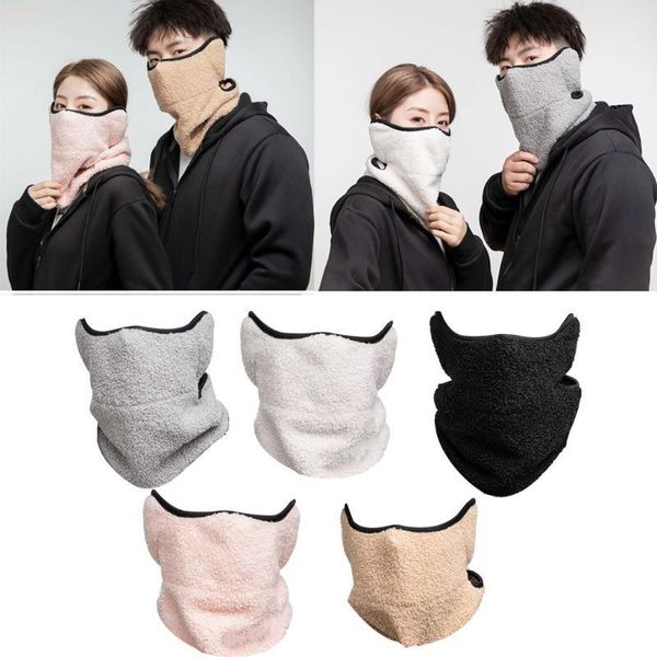 

winter warm windproof bib outdoor sports thick scarf neck and ear protection1, Black