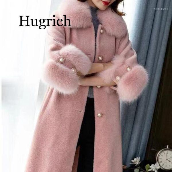 

2020 faux fur coat women casual hoodies furry thick warm long faux wool fur jacket loose winter coat women casaco feminino1, Black