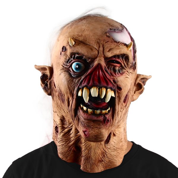 

costume accessories devil mask halloween horror fancy dress party one-eyed ghost zombie headgear cosplay scary vampire costume props, Silver