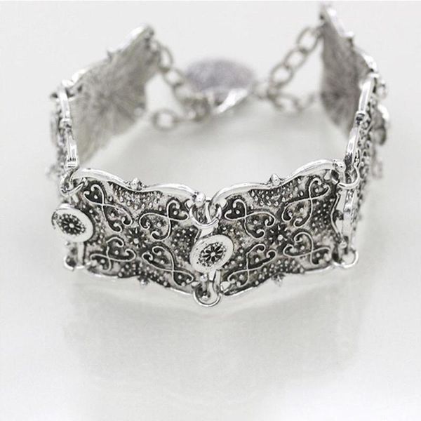 

link, chain vintage carved fepple ancient coin bohemian wide bracelet anklet jewelry men for women gift couple bracelets, Black