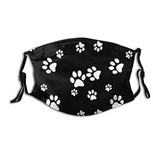 

взрослые симпатичные печати маски для лица моды с фильтром оголовье бандан mondkapjes met фильтр masque котон lavable adulte mascarillas wmt, Black