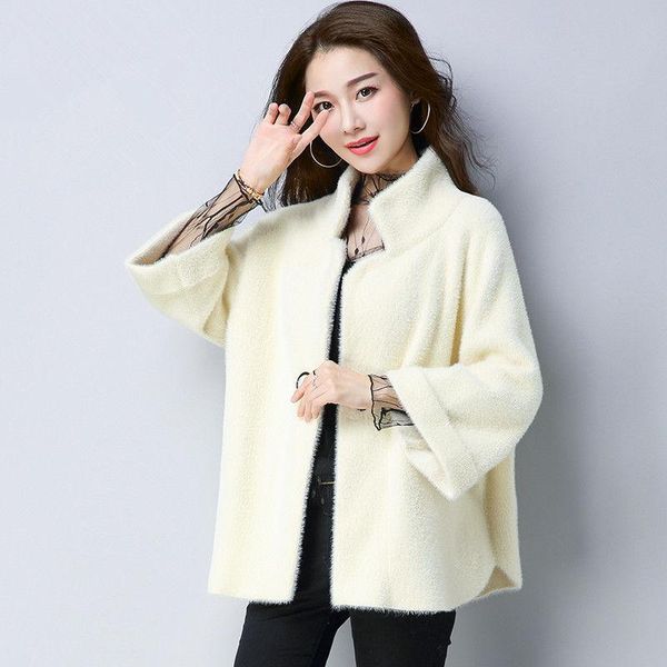 

2020 new coats autumn and winter coat new large size wool thick coat female, Black
