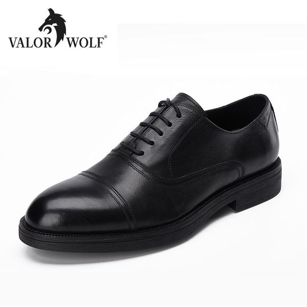 

man dress shoe genuine leather fashion new valorwolf, Black