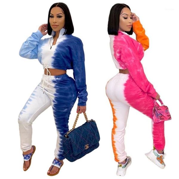 

42h1556 autumn winter women casual fashion patchwork print cotton navel two piece set and pants tracksuit sweatsuit outfits1, Gray