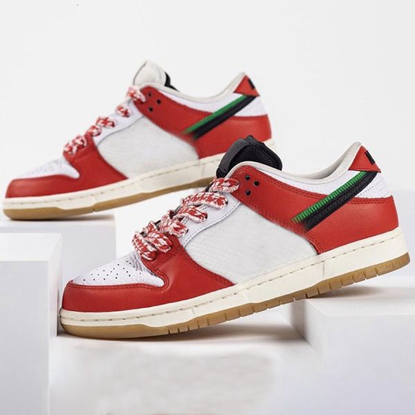 

2020 mens frame skate x sb dunks low shoes habibi white red womens skate sports sneakers ct2550-600 with box size 36-45