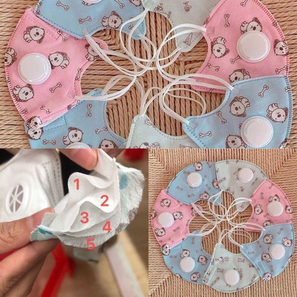 

lovely reusable filter face protection double 5 s masks layers valve cartoon breather dustproof znvs mrklu