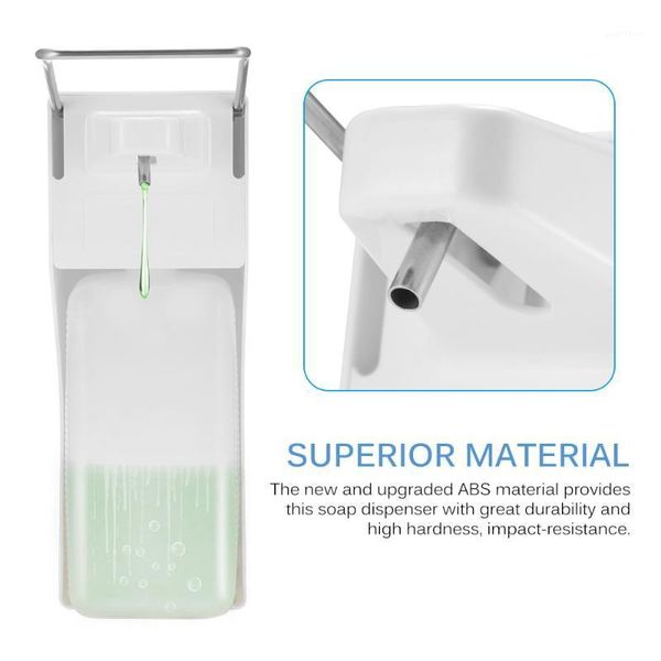 

tioodre 1000ml abs manual soap dispenser elbow press soap pump wall-mounted sanitizer dispenser for car home wash multipurpose1