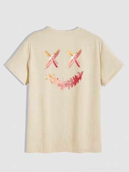 

romwe guys cartoon graphic tee o0em#, White;black