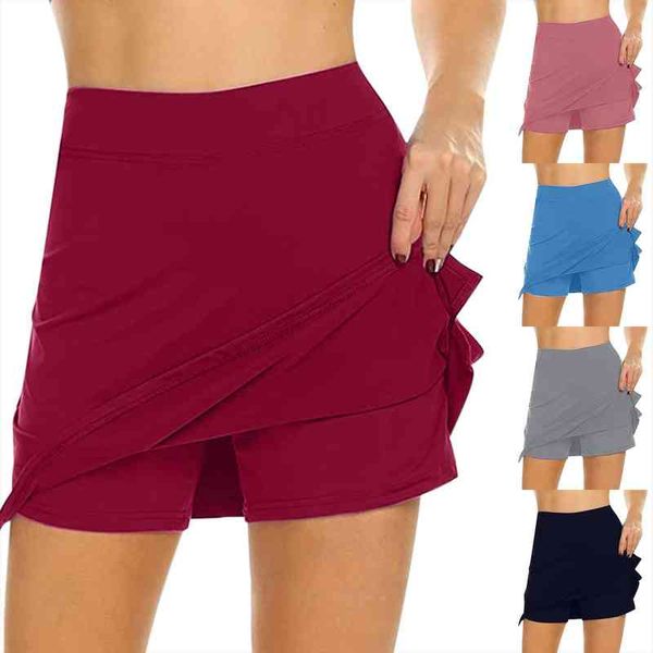

Summer Skirt Short Pants Womens Active Performance Shorts Lightweight Skirt For Running Tennis Golf Sport Side Split, Black