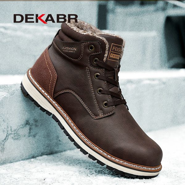 

dekabr 2020 new snow boots protective and wear-resistant sole man boots warm and comfortable winter walking boots big size 39-46 lj201023, Black;white