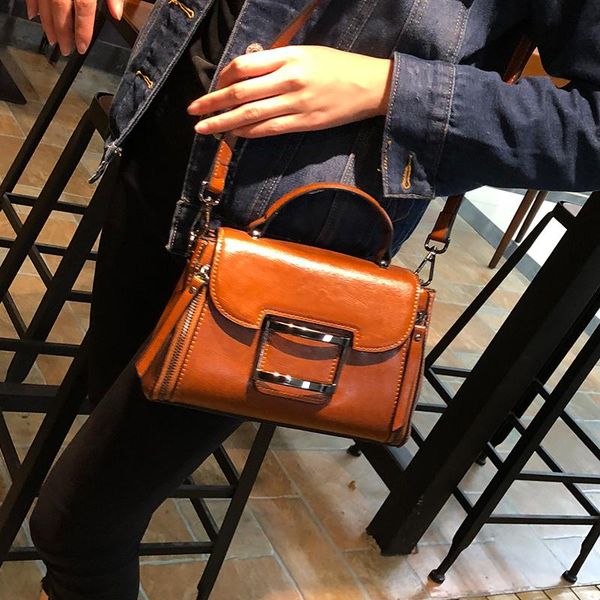 

women's genuine leather handbag black leather tote bag bolsas femininas female shoulder bag messenger crossbody bags for women