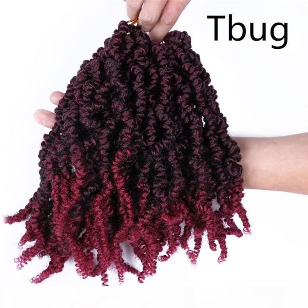 

весна twist 10 дюймов synthetic причуда наращивание волос 70г шт pre натяжные ombre вязания плетенки пушистый passion twist плетение волос, Black