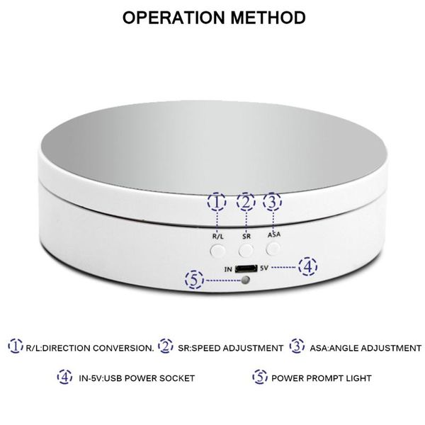 

lighting & studio accessories 2021 360-degree adjustable round electric display stand three-speed speed shooting background frame