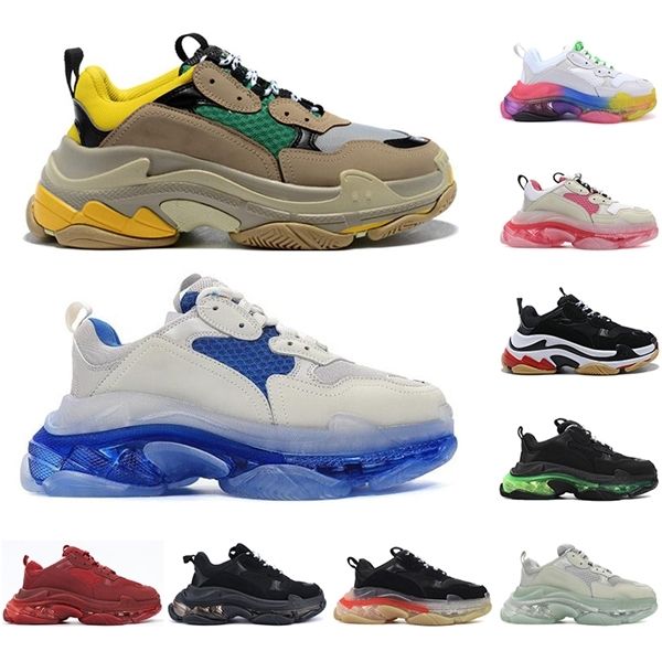 

женщины мужчина шиповка папа повседневной обувь кристалл донные тройной досуг обувь кроссовки для womens vintage старого дедушки мужской tra, Black