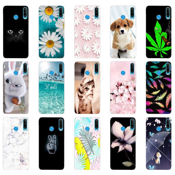 

new tpu p30 case ultra-thin soft silicone bumper cover cat phone shell for huawei p 30 lite pro cases