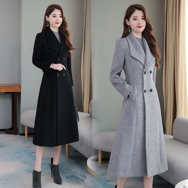 

1new thickened woolen coat for fall / winter 202018uy, Black