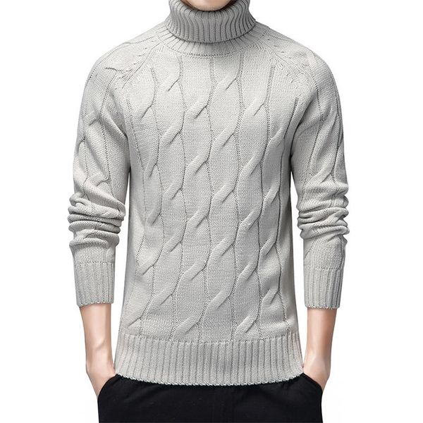 

black turtleneck sweaters men thick warm winter sweater for men new casual pull homme cotton pullover men geometric pattern coat 201028, White;black