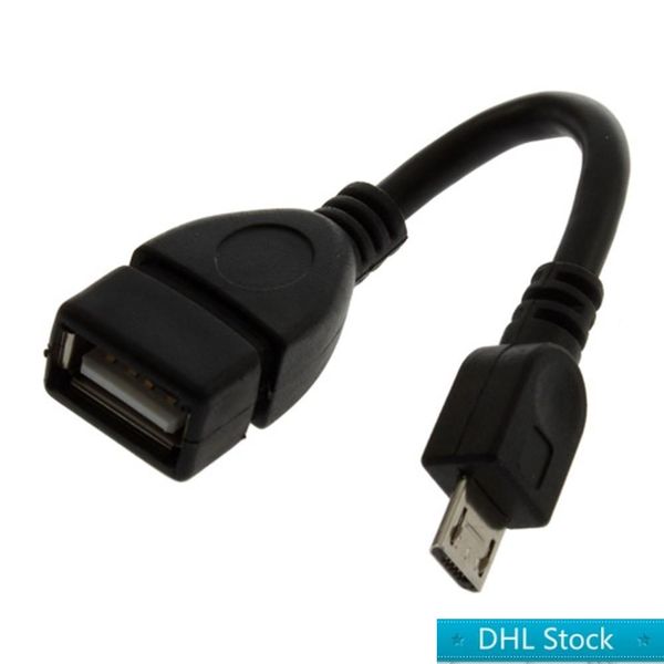 

stock dhl usb a female to micro usb 5 pin male adapter host otg data charger cable adapter