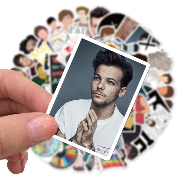 

10 50pcs waterproof fans gift british singer louis tomlinson posters stickers for lapphone bicycle fridge decal toy stickers bbyzdz