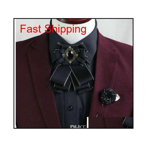 

new business wedding party collar neck wear cravat accessories casual groom rhi qylscl bdehome, Black;gray